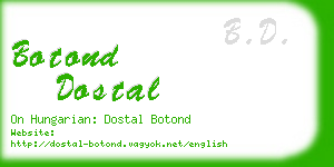 botond dostal business card